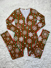 Load image into Gallery viewer, F5205 Casual Christmas Printed Long-Sleeved Trousers Home Jumpsuit