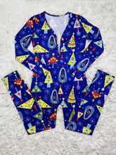 Load image into Gallery viewer, F5205 Casual Christmas Printed Long-Sleeved Trousers Home Jumpsuit