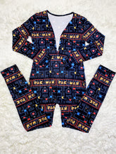 Load image into Gallery viewer, F5204 Amazon Hot Sale Cross-Border European and American Women's Clothing Casual Pattern Printed Long-Sleeved Trousers Home Jumpsuit