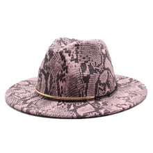 Load image into Gallery viewer, F4033 Men and Women Woolen Hat Felt Cap European and American Style Snake Pattern Retro Outdoor Men Fedora Hat Wholesale(MOQ 10)