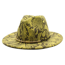 Load image into Gallery viewer, F4033 Men and Women Woolen Hat Felt Cap European and American Style Snake Pattern Retro Outdoor Men Fedora Hat Wholesale(MOQ 10)