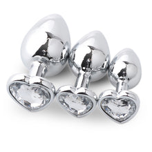 Load image into Gallery viewer, F2054 (MOQ 10) Heart-Shaped Metal Butt Plug Suit Anal Massage Climax SM Adult Anal Dilatation Device Masturbation Toys Sexy Sex Product
