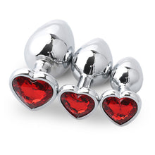 Load image into Gallery viewer, F2054 (MOQ 10) Heart-Shaped Metal Butt Plug Suit Anal Massage Climax SM Adult Anal Dilatation Device Masturbation Toys Sexy Sex Product