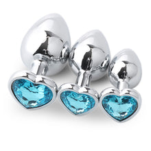 Load image into Gallery viewer, F2054 (MOQ 10) Heart-Shaped Metal Butt Plug Suit Anal Massage Climax SM Adult Anal Dilatation Device Masturbation Toys Sexy Sex Product