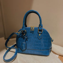 Load image into Gallery viewer, F7008 New Simple Elegant Zipper Shell Bag Shoulder Crossbody Portable Pu Sewing Line Small Square Bag for Women