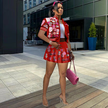 Load image into Gallery viewer, F5040 Jacket Pleated Skirt Two-Piece Set