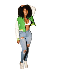 Load image into Gallery viewer, F5045 Button Pressing Baseball Uniform Double-Layer Threaded Jacket