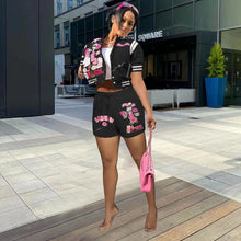 Load image into Gallery viewer, F5041 Casual Printed Baseball Uniform Short Sleeve Suit