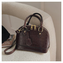 Load image into Gallery viewer, F7008 New Simple Elegant Zipper Shell Bag Shoulder Crossbody Portable Pu Sewing Line Small Square Bag for Women