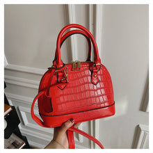 Load image into Gallery viewer, F7008 New Simple Elegant Zipper Shell Bag Shoulder Crossbody Portable Pu Sewing Line Small Square Bag for Women