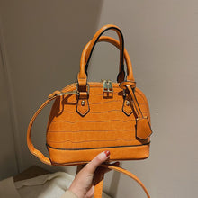 Load image into Gallery viewer, F7008 New Simple Elegant Zipper Shell Bag Shoulder Crossbody Portable Pu Sewing Line Small Square Bag for Women