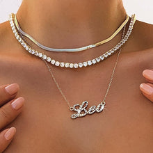 Load image into Gallery viewer, F4027 Popular Ornament Trendy Grace Diamond-Embedded Multi-Layer Necklace Personality Twelve Constellations Necklace(MOQ 10)