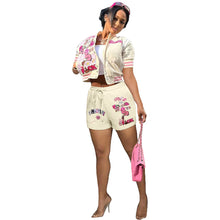 Load image into Gallery viewer, F5041 Casual Printed Baseball Uniform Short Sleeve Suit