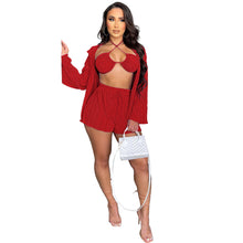 Load image into Gallery viewer, F5083 Bikini Cardigan Shorts Sexy Three-Piece Suit Suit