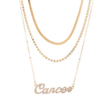 Load image into Gallery viewer, F4027 Popular Ornament Trendy Grace Diamond-Embedded Multi-Layer Necklace Personality Twelve Constellations Necklace(MOQ 10)