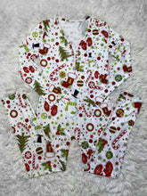 Load image into Gallery viewer, F5205 Casual Christmas Printed Long-Sleeved Trousers Home Jumpsuit
