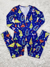 Load image into Gallery viewer, F5205 Casual Christmas Printed Long-Sleeved Trousers Home Jumpsuit
