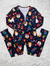 Load image into Gallery viewer, F5205 Casual Christmas Printed Long-Sleeved Trousers Home Jumpsuit
