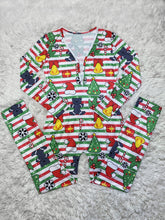Load image into Gallery viewer, F5205 Casual Christmas Printed Long-Sleeved Trousers Home Jumpsuit

