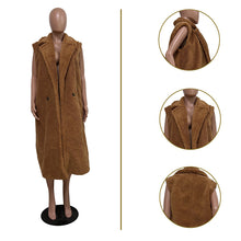 Load image into Gallery viewer, F5210 Plush Sleeveless Long Cardigan Jacket
