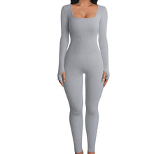Load image into Gallery viewer, F5030 Women&#39;s Jumpsuits Autumn and Winter New Thread Square Collar Hip Raise Slim Fit Sexy Jumpsuit
