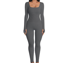 Load image into Gallery viewer, F5030 Women&#39;s Jumpsuits Autumn and Winter New Thread Square Collar Hip Raise Slim Fit Sexy Jumpsuit
