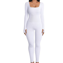 Load image into Gallery viewer, F5030 Women&#39;s Jumpsuits Autumn and Winter New Thread Square Collar Hip Raise Slim Fit Sexy Jumpsuit
