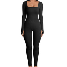 Load image into Gallery viewer, F5030 Women&#39;s Jumpsuits Autumn and Winter New Thread Square Collar Hip Raise Slim Fit Sexy Jumpsuit
