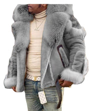 Load image into Gallery viewer, F5200 Material Upgrade Thickened Domestic Wearable Quality Men&#39;s Faux Fur Fur Integrated Big Fur Collar Long Sleeve Coat 6516
