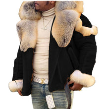 Load image into Gallery viewer, F5200 Material Upgrade Thickened Domestic Wearable Quality Men&#39;s Faux Fur Fur Integrated Big Fur Collar Long Sleeve Coat 6516
