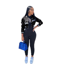 Load image into Gallery viewer, F5032 2023 Cross-Border Foreign Trade New Autumn Women&#39;s Clothing Fashion Letter Embroidery Slim Fit Casual Short Coat
