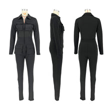 Load image into Gallery viewer, F5029 Quality Autumn and Winter New Solid Color Long Tooling Zipper Pocket Jumpsuit
