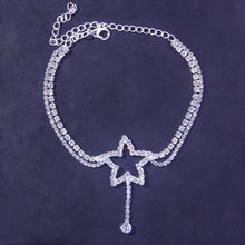 Load image into Gallery viewer, F4030  pentagram Anklet Sexy Beach Rhinestone Multi-Layer Foot Ornaments Accessories Anklet
