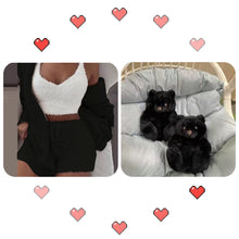 Load image into Gallery viewer, F9003 Teddy Bear Slipper and 3PCS Fur Set For Valentine‘s Day
