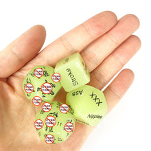 Load image into Gallery viewer, F2061 (MOQ30) Trade Adult Sex Posture Carving Luminous Fluorescent Green Dice Dice Sieve Alternative Sex Toy
