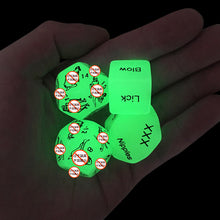 Load image into Gallery viewer, F2061 (MOQ30) Trade Adult Sex Posture Carving Luminous Fluorescent Green Dice Dice Sieve Alternative Sex Toy
