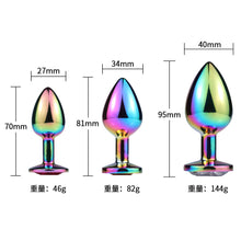 Load image into Gallery viewer, F2025 (MOQ 10) Metal Colorful Butt Plug Anal Bolt Anal Dilator Adult Supplies Sex Training Toys Masturbation Equipment for Men and Women
