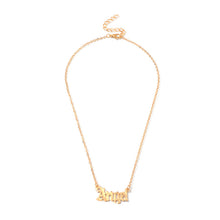 Load image into Gallery viewer, F4025 Ornament Fashion Simple Style Letter Angel Necklace Popular Personalized Angel Clavicle Chain(MOQ  10)
