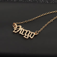 Load image into Gallery viewer, F4026 European and American cross-border jewelry fashion creative twelve constellations necklace retro English letter ornaments(MOQ  10).
