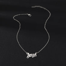 Load image into Gallery viewer, F4025 Ornament Fashion Simple Style Letter Angel Necklace Popular Personalized Angel Clavicle Chain(MOQ  10)
