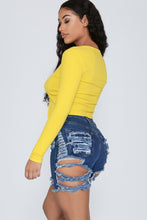 Load image into Gallery viewer, F5124 Ripped Denim Shorts Cropped Pants
