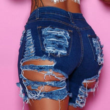 Load image into Gallery viewer, F5124 Ripped Denim Shorts Cropped Pants
