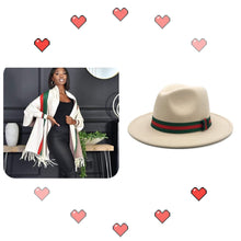 Load image into Gallery viewer, F9004 Beef Fedora&amp;Scarf set
