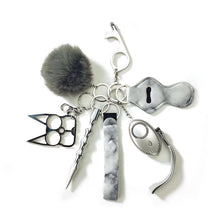 Load image into Gallery viewer, F4031  Self-defense Key Chain 7 PCS Set Wholesale price (MOQ 10)
