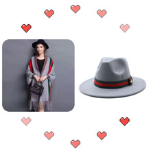Load image into Gallery viewer, F9004 Beef Fedora&amp;Scarf set
