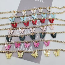 Load image into Gallery viewer, F4008  Butterflies Anklet (MOQ  10)
