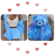 Load image into Gallery viewer, F9003 Teddy Bear Slipper and 3PCS Fur Set For Valentine‘s Day
