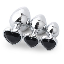 Load image into Gallery viewer, F2054 (MOQ 10) Heart-Shaped Metal Butt Plug Suit Anal Massage Climax SM Adult Anal Dilatation Device Masturbation Toys Sexy Sex Product
