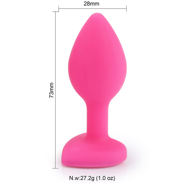 F2026 (MOQ10) Heart-Shaped Silicone Butt Plug Anal Bolt Sex Toy Massage Adult Supplies Sexy Sex Product Anal Expansion