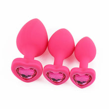 Load image into Gallery viewer, F2026 (MOQ10) Heart-Shaped Silicone Butt Plug Anal Bolt Sex Toy Massage Adult Supplies Sexy Sex Product Anal Expansion
